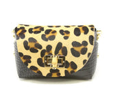 Cheetah Leather Pouch Crossbody Bag - chic life.com