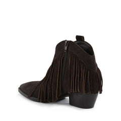 Dark Brown Ankle Boots with Fringes by Seychelles - chic life.com