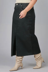 HALSTON - CBLK High Rise Maxi Skirt by LOLA Jeans - chic life.com