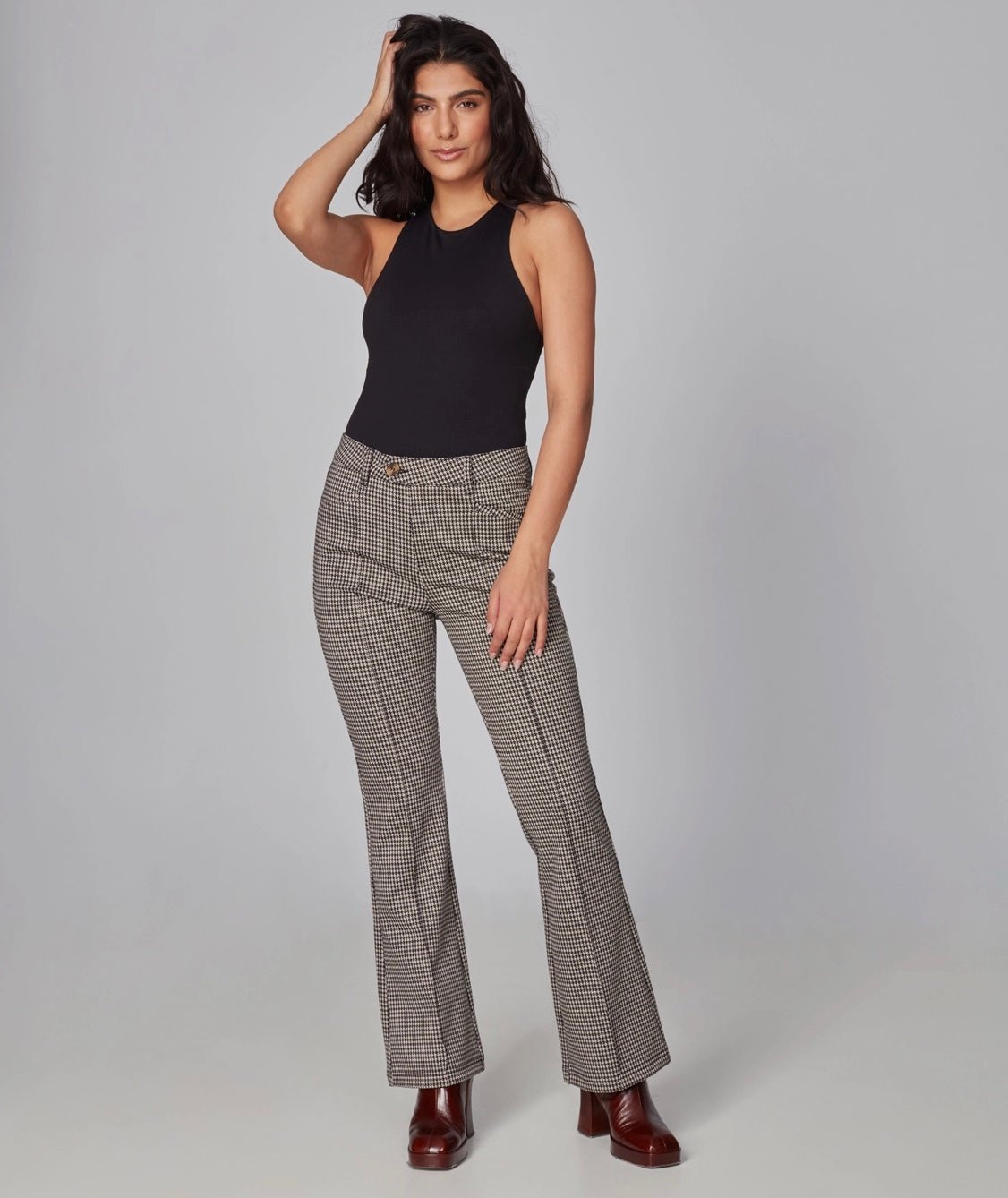 JHT - Jersey Houndstooth by LOLA Jeans - chic life.com