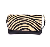 Leather Cowhide Crossbody and Clutch (New Version) - Tiger Print - chic life.com