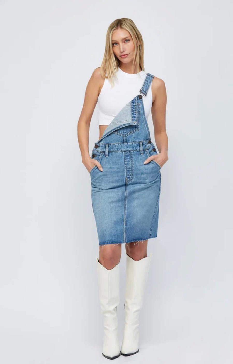Denim Overall Skirt Outfit Ideas for Everyday Wear - chic life.com