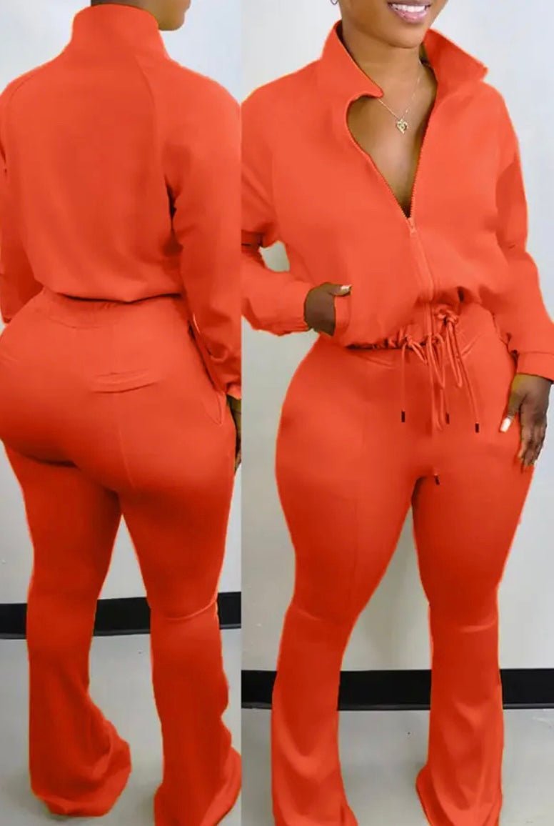 2 Piece Wide Leg Jogger Set - chic life.com