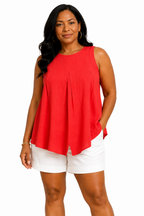 Pleated Sleeveless Top by PINCH