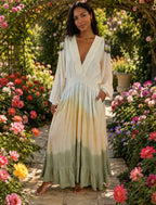 Golden Horizon Embellished Boho Maxi Dress
