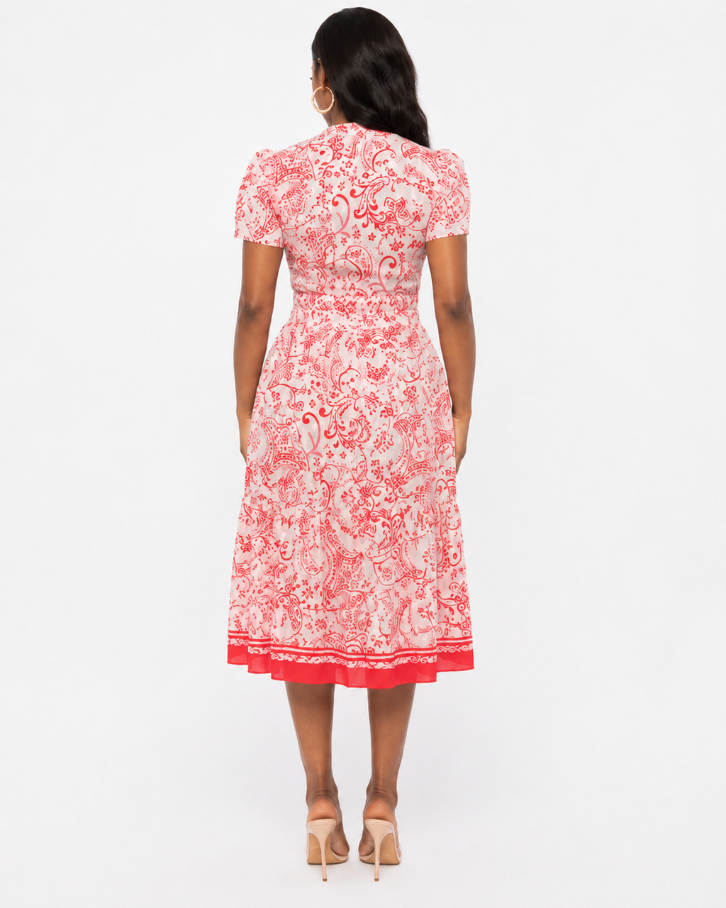 Paisley Print Midi Dress by PINCH
