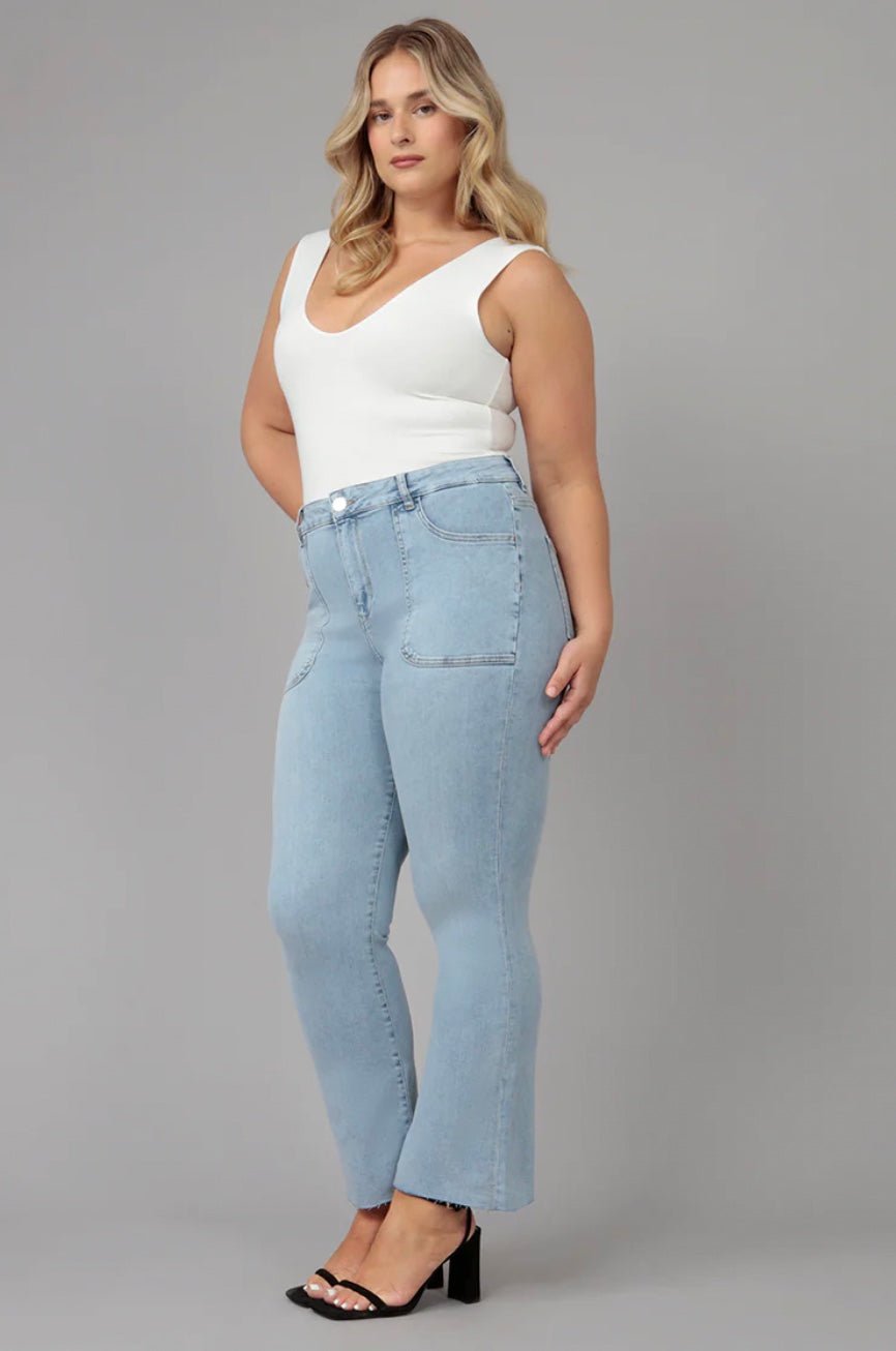 BILLIE - TD High Rise Bootcut Jeans - chic life.com