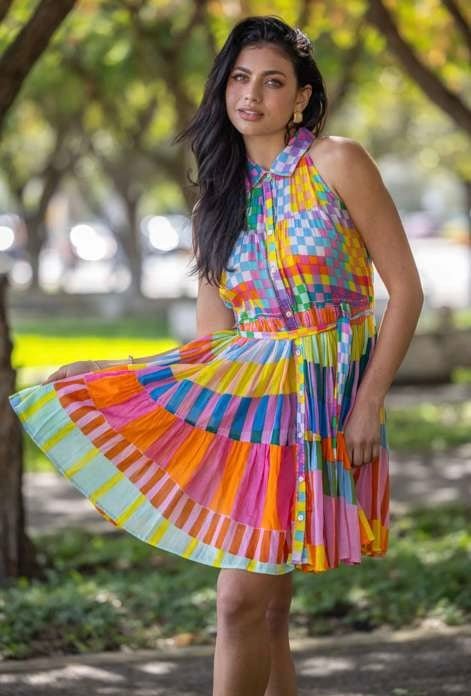 Colorful Mosaic Mini Dress - Chic Life