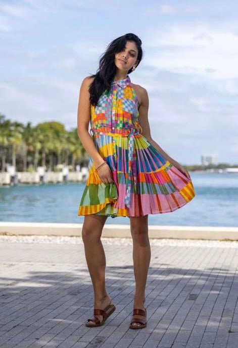 Colorful Mosaic Mini Dress - Chic Life