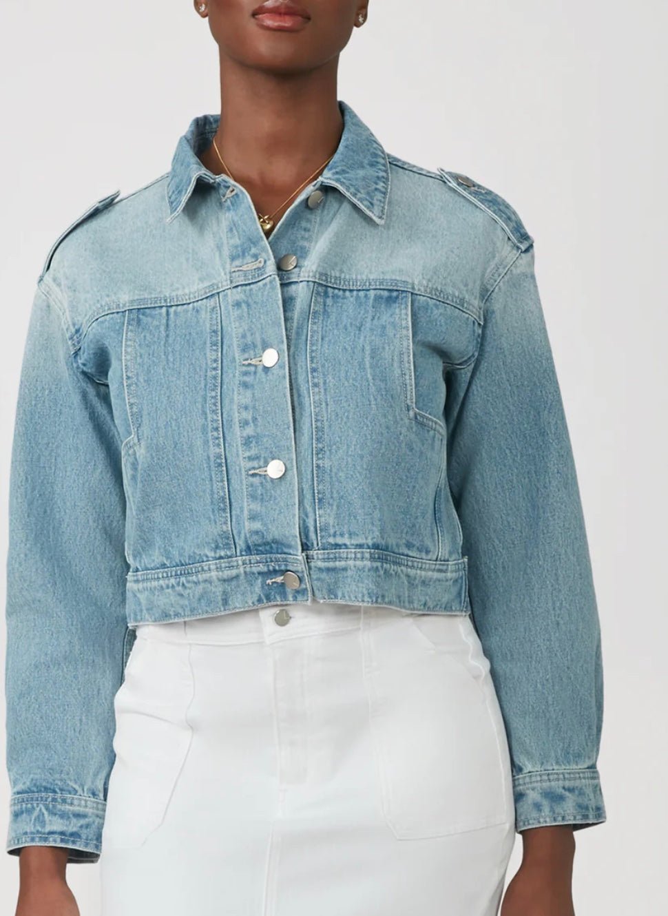 Cropped Denim Jacket - chic life.com