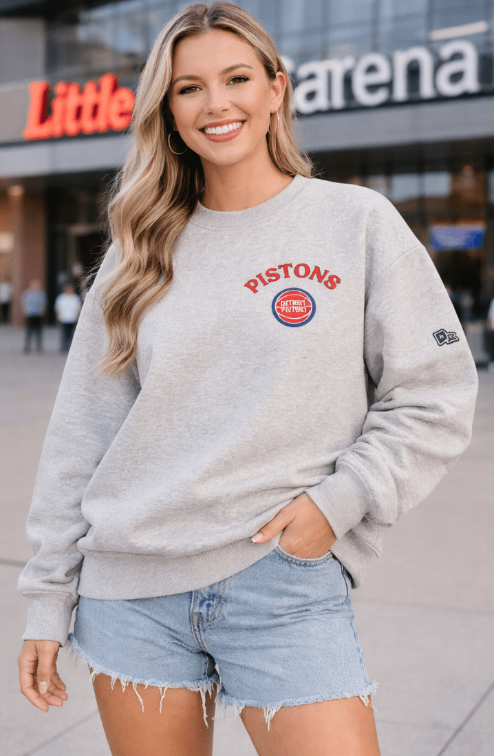 Detroit Pistons Oversized Crewneck - Chic Life