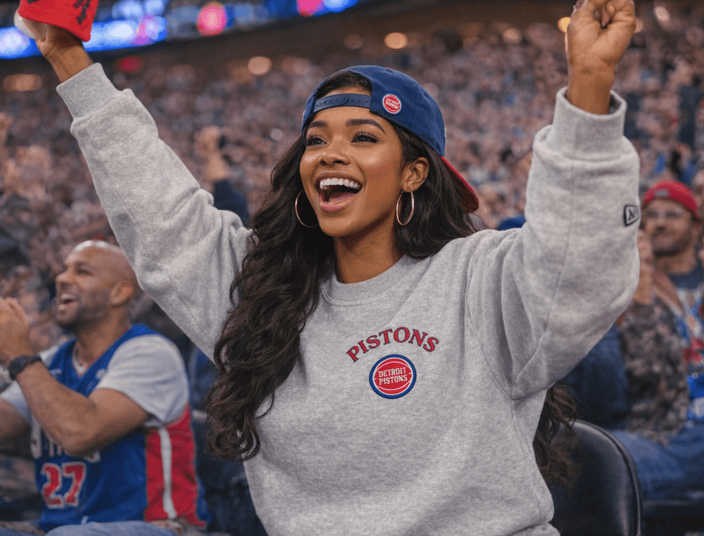 Detroit Pistons Oversized Crewneck - Chic Life
