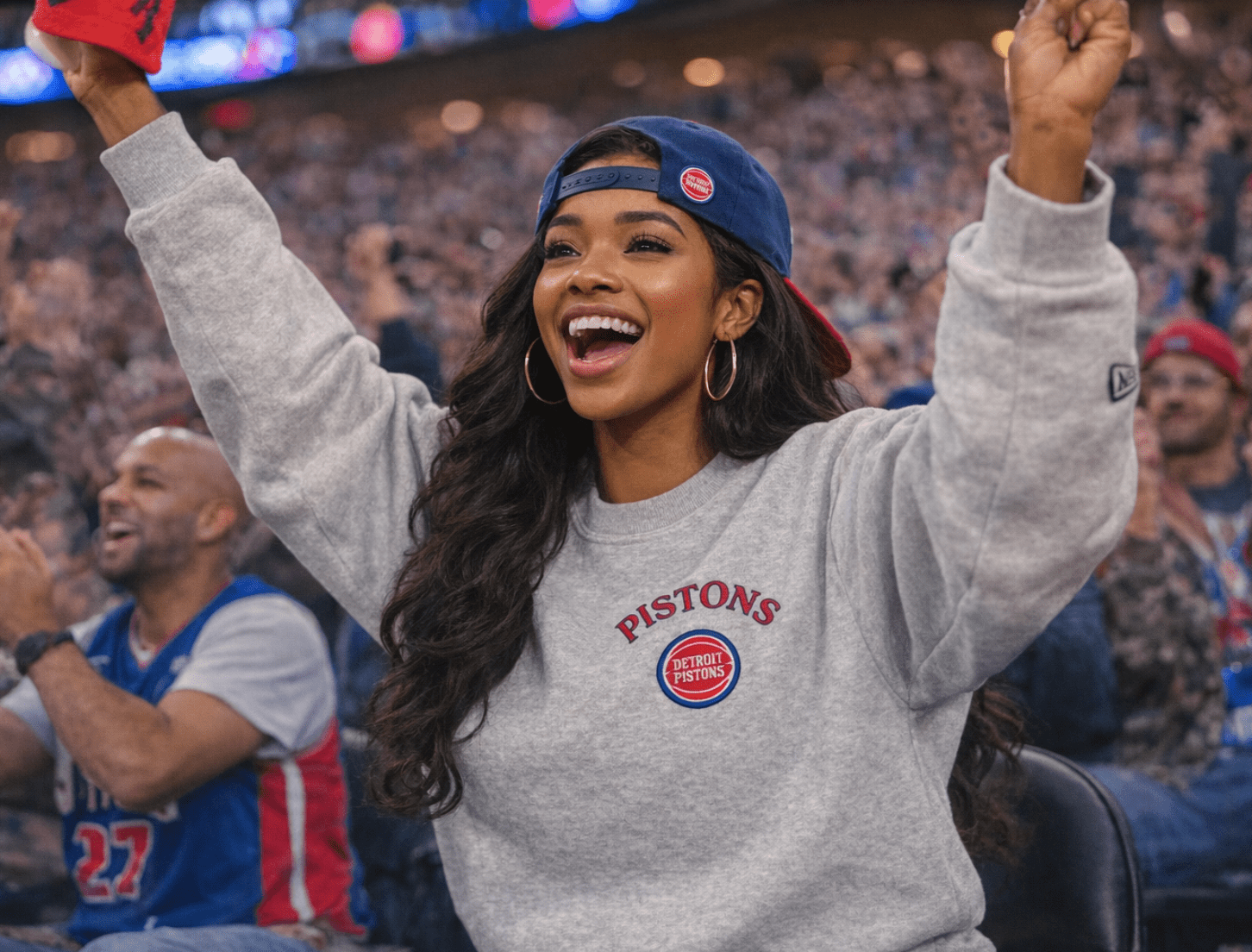 Detroit Pistons Oversized Crewneck - Chic Life