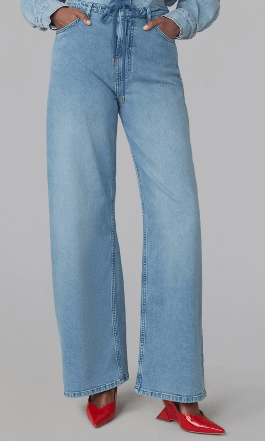 Drawstring Soft Cotton Trousers by Lola Denim