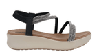 Emory Black Embellished Wedge Sandal by GC Shoes - chic life.com