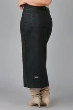 HALSTON - CBLK High Rise Maxi Skirt by LOLA Jeans - chic life.com