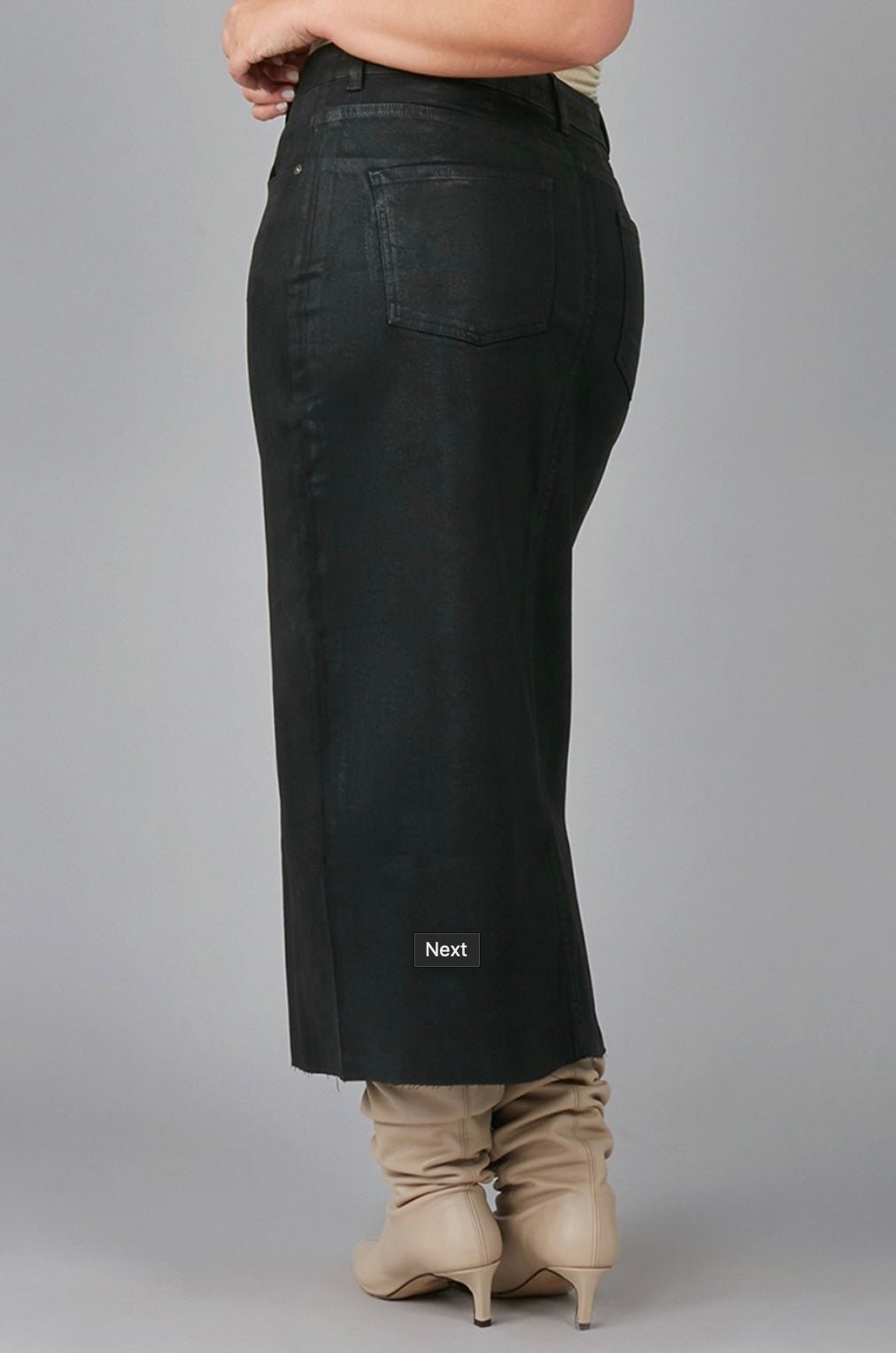 HALSTON - CBLK High Rise Maxi Skirt by LOLA Jeans - chic life.com