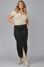 HALSTON - CBLK High Rise Maxi Skirt by LOLA Jeans - chic life.com