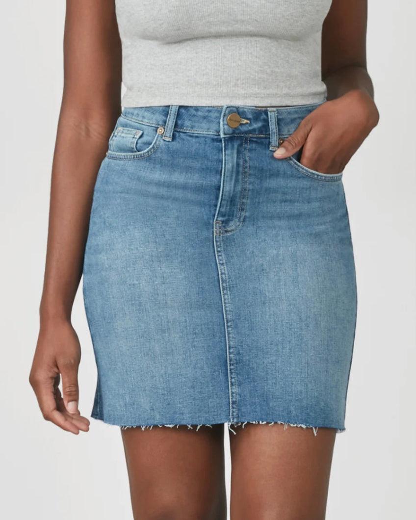 High Rise Denim Mini Skirt - Chic Life