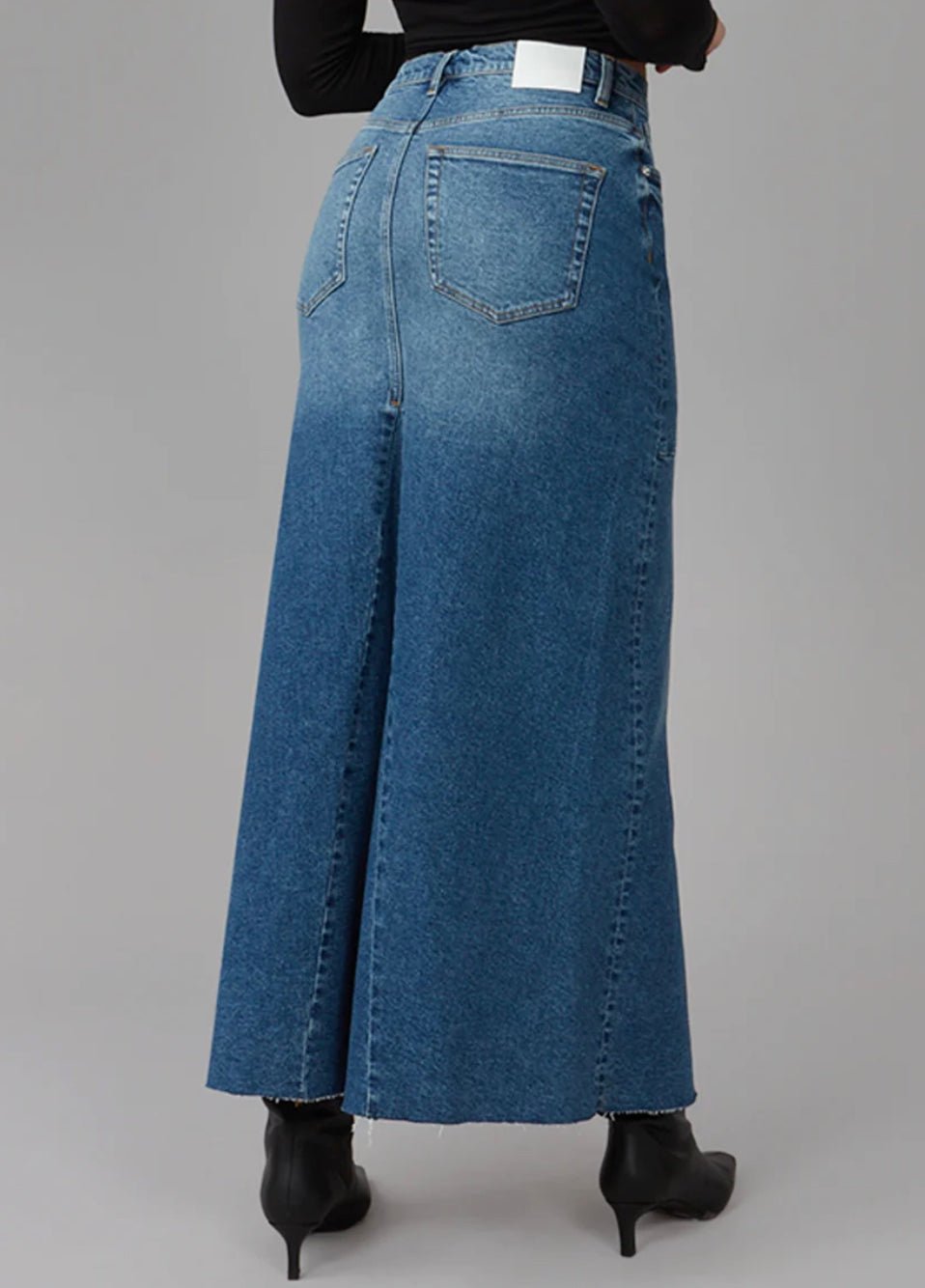 High Rise Maxi Skirt by Lola Jeans - chic life.com
