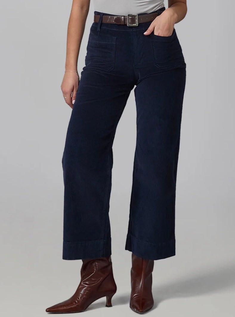 High Rise Wide Leg Corduroy - chic life.com