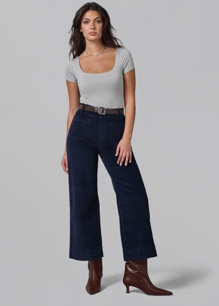 High Rise Wide Leg Corduroy Pants