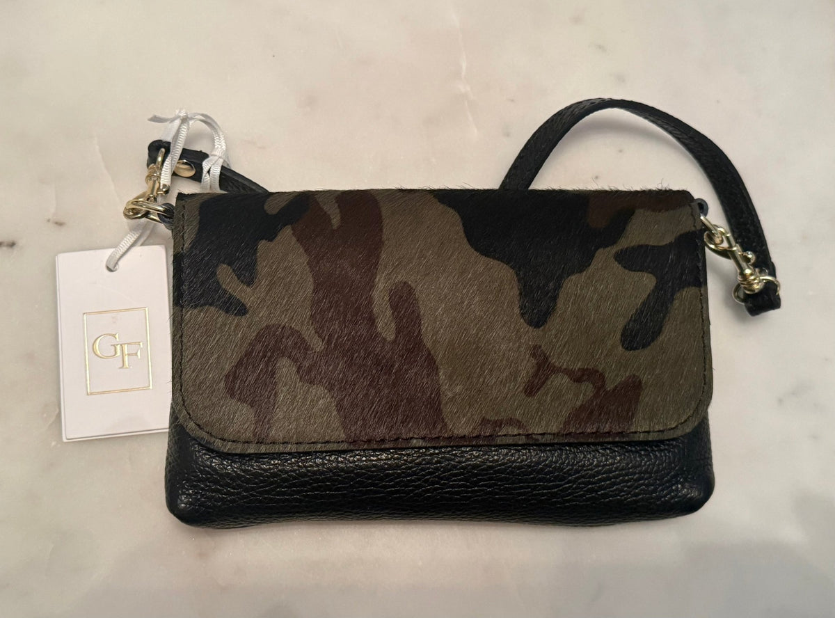 Leather Cowhide Crossbody and Clutch (New Version) - Camouflage - chic life.com