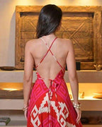 Levane V - Neck Striped Maxi Dress - Chic Life