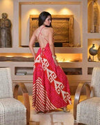 Levane V - Neck Striped Maxi Dress - Chic Life