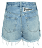 Michigan State Denim Patched Shorts - chic life.com