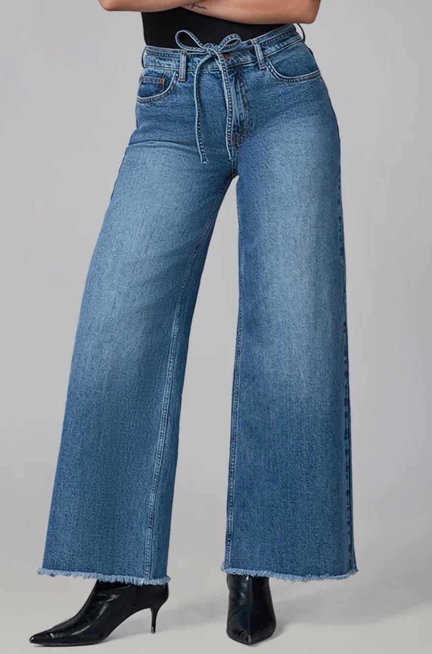 Milan - DB Ultra High Rise Wide Leg Jeans - chic life.com