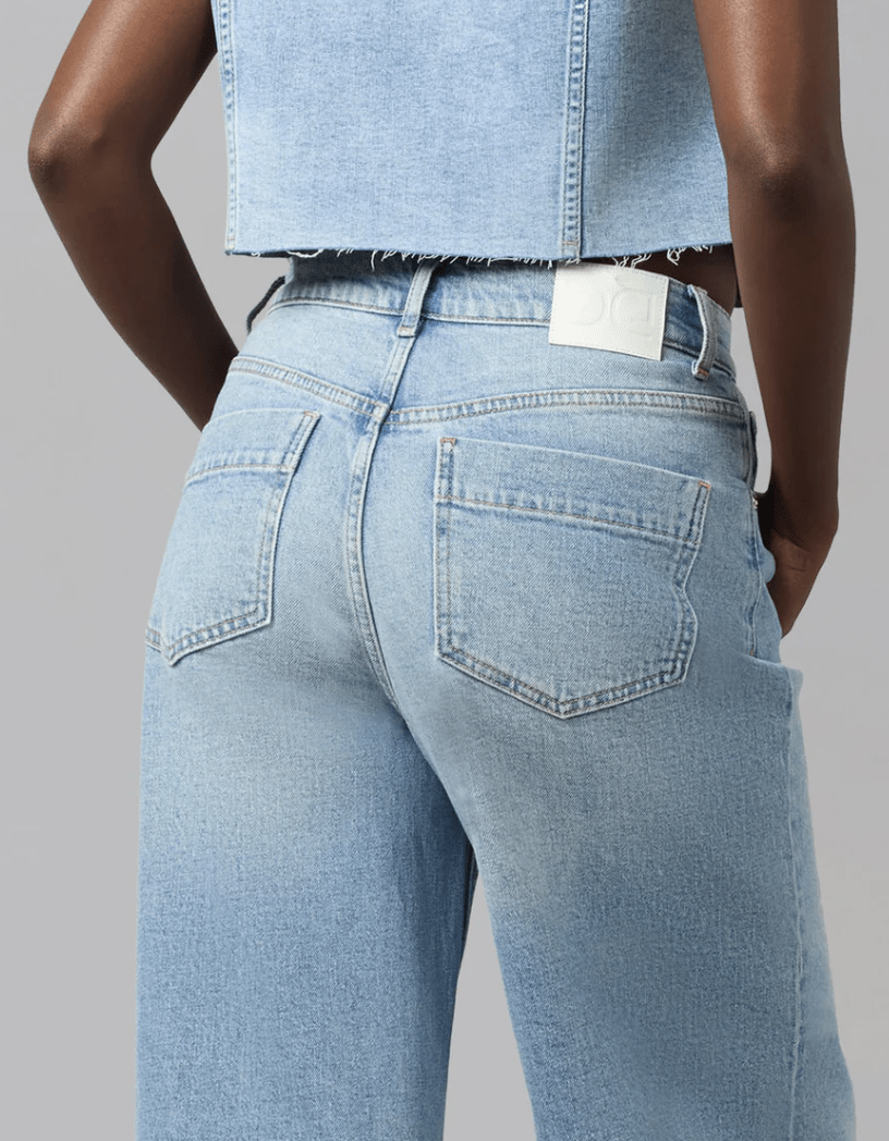MILAN - SWB ULTRA HIGH RISE WIDE LEG JEANS 32" INSEAM - chic life.com