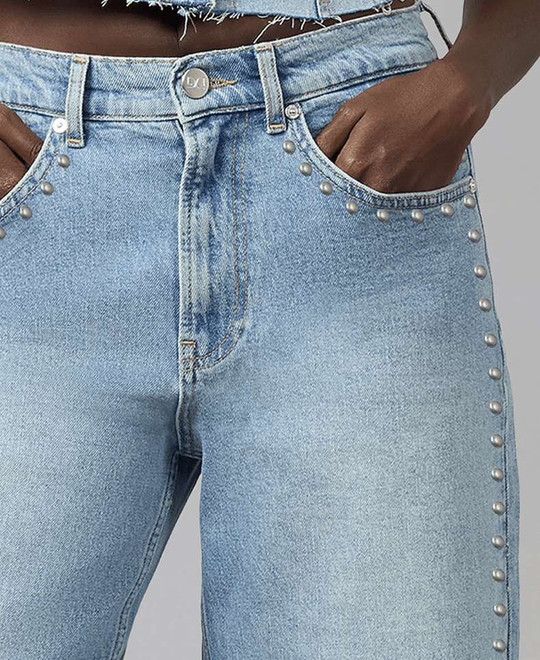 MILAN - SWB ULTRA HIGH RISE WIDE LEG JEANS 32" INSEAM - chic life.com