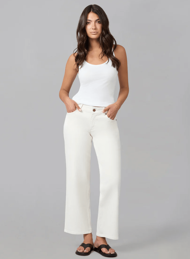 MIRO - RAW MID RISE COMFORT STRAIGHT JEANS 31" INSEAM - chic life.com