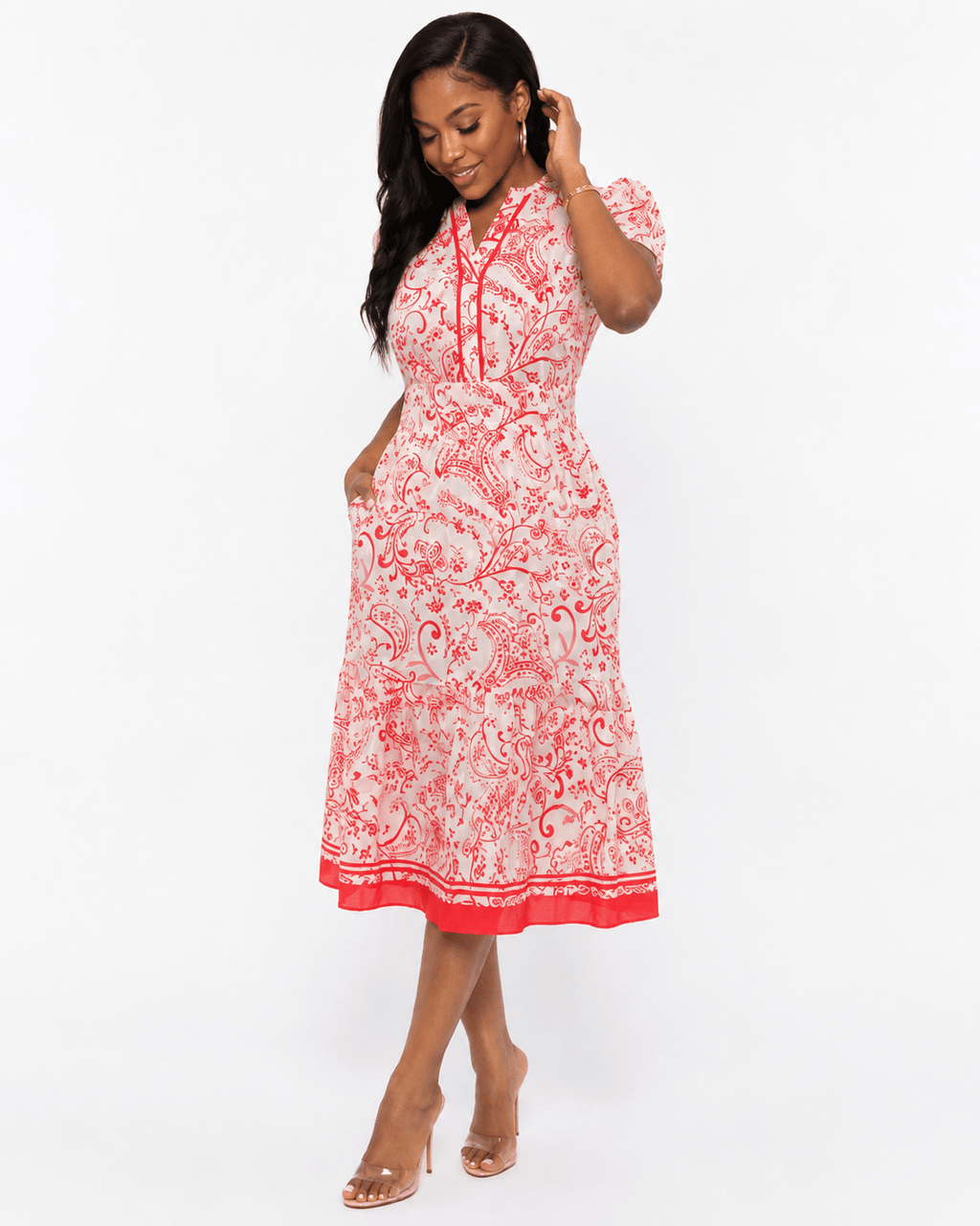 Paisley Print Midi Dress by PINCH - Chic Life