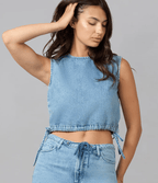 Sleeveless Denim Top by Lola Denim - Chic Life