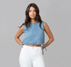 Sleeveless Denim Top by Lola Denim - Chic Life