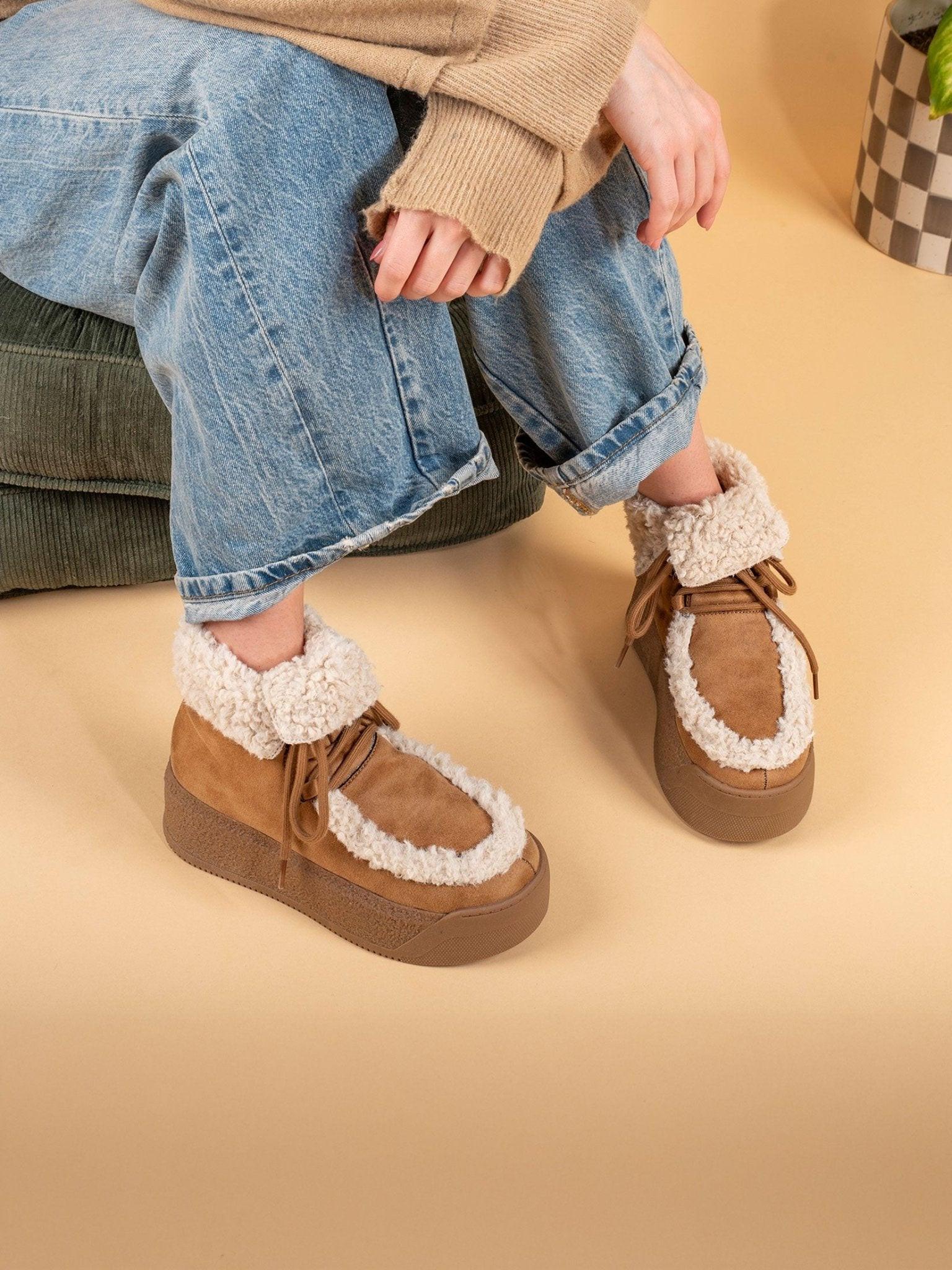 Warm and Fuzzy Boots - Vegan Suede - chic life.com