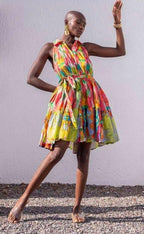 Watercolor Print Mini Dress - Chic Life